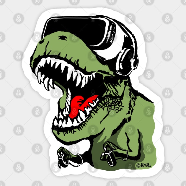 VR T-rex Sticker by NewSignCreation